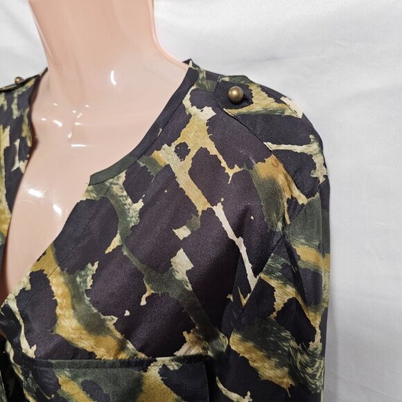 Lafayette 148 New York 100% Silk Top Blouse Shirt Women Size 12 - Picture 10 of 14